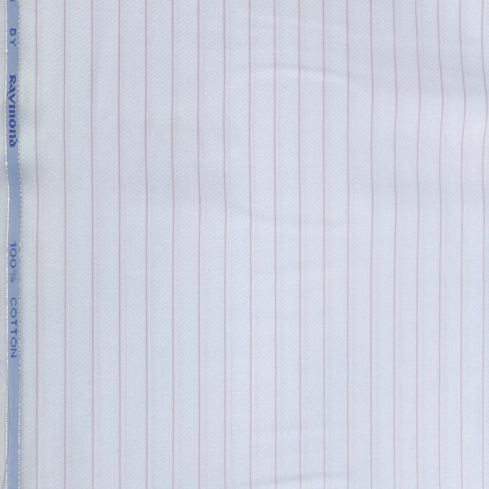 Shirt Fabric Raymond 100% Giza Cotton Premium Jacquard With Lining Colour Pink N White
